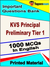 KVS Principal Preliminary Tier 1 Book in English - Objective MCQ
