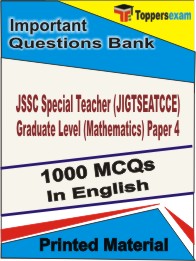 JSSC Special Teacher (JIGTSEATCCE) Graduate Level (Mathematics) Paper 4 Book in English - Objective MCQ