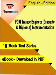 FCRI Trainee Engineer (Graduate & Diploma) Instrumentation Test PDF Book in English - Mock Test/Practice Set
