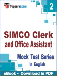 SIMCO Clerk and Office Assistant Test PDF Book In English - Question Paper