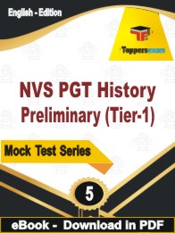 NVS PGT History Preliminary (Tier-1) PDF Book In English - Practice Set