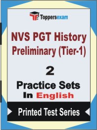 NVS PGT History Preliminary (Tier-1) Book in English - Question Paper / Practice Set