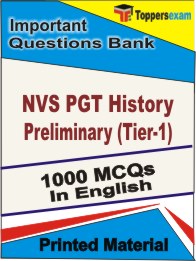NVS PGT History Preliminary (Tier-1) Book in English - Objective MCQ