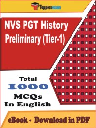NVS PGT History Preliminary (Tier-1) PDF Book In English - MCQ / Objective Questions