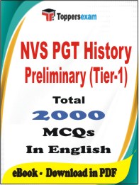 NVS PGT History Preliminary (Tier-1) PDF Book In English - MCQ / Objective Questions