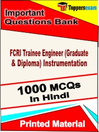 FCRI Trainee Engineer (Graduate & Diploma) Instrumentation Book in Hindi - Objective MCQ