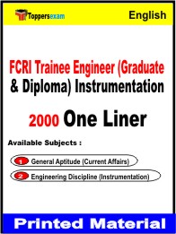 FCRI Trainee Engineer (Graduate & Diploma) Instrumentation One Liner Book in English