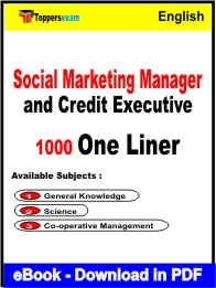 Social Marketing Manager and Credit Executive One Liner Book PDF in English