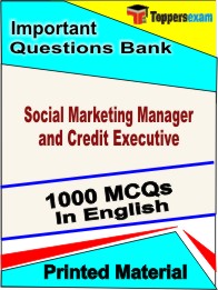 Social Marketing Manager and Credit Executive Book in English - Objective MCQ