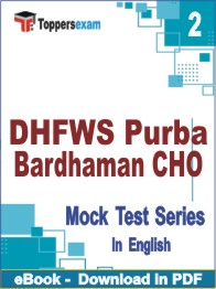 DHFWS Purba Bardhaman CHO   Test PDF Book In English - Question Paper