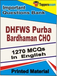 DHFWS Purba Bardhaman CHO  Book in English - Objective MCQ