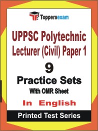 UPPSC Polytechnic Lecturer (Civil) Paper 1 Book in English - Practice Set
