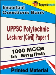 UPPSC Polytechnic Lecturer (Civil) Paper 1 Book in English - Objective MCQ