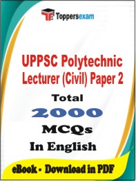 UPPSC Polytechnic Lecturer (Civil) Paper 2 PDF Book In English - MCQ / Objective Questions