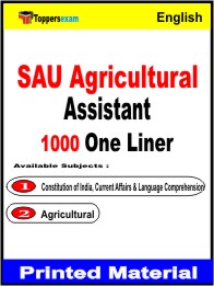 SAU Agricultural Assistant One Liner Book in English