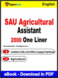 SAU Agricultural Assistant One Liner Book PDF in English