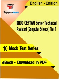 DRDO CEPTAM Senior Technical Assistant (Computer Science) Tier 1 Test PDF Book in English - Mock Test/Practice Set