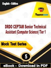 DRDO CEPTAM Senior Technical Assistant (Computer Science) Tier 1 Test PDF Book In English - Practice Set