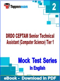 DRDO CEPTAM Senior Technical Assistant (Computer Science) Tier 1 Test PDF Book In English - Question Paper