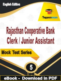 Rajasthan Cooperative Bank Clerk / Junior Assistant Test PDF Book In English - Practice Set