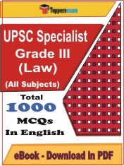 EBook of UPSC Specialist Grade III (Law) Exam, PDF Format in English