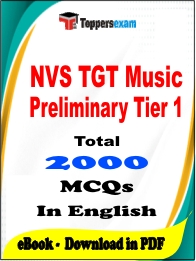 NVS TGT Music Preliminary Tier 1 PDF Book In English - MCQ / Objective Questions