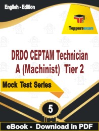 DRDO CEPTAM Technician A (Machinist) (Tier -2)   Test PDF Book In English - Practice Set