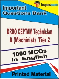 DRDO CEPTAM Technician A (Machinist) (Tier -2)  Book in English - Objective MCQ