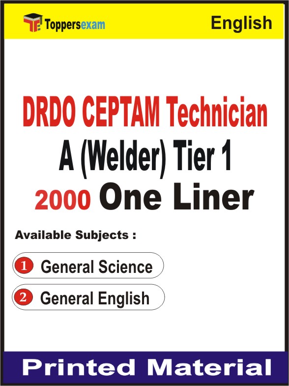DRDO CEPTAM Technician A (Welder) Tier 1 One Liner Book in English
