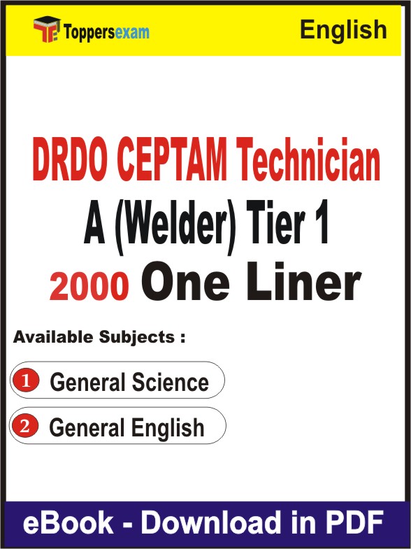 DRDO CEPTAM Technician A (Welder) Tier 1 One Liner Book PDF in English