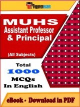 EBook of MUHS Assistant Professor & Principal Exam, PDF Format in English