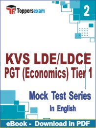 KVS LDE/LDCE PGT (Economics)  (Tier-1)   Test PDF Book In English - Question Paper
