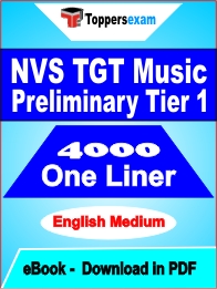 NVS TGT Music Preliminary Tier 1 One Liner Book PDF in English