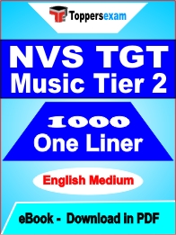 NVS TGT Music Tier 2 One Liner Book PDF in English