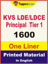 KVS LDE/LDCE Principal (Tier-1) One Liner Book in English