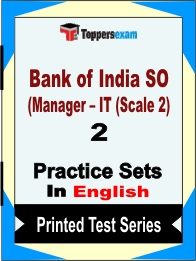 Bank of India SO (Manager – IT (Scale 2) Book in English - Question Paper / Practice Set