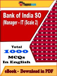 Bank of India SO (Manager – IT (Scale 2) PDF Book In English - MCQ / Objective Questions