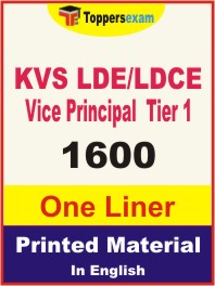 KVS LDE/LDCE Vice Principal (Tier-1) One Liner Book in English
