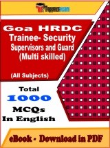 EBook of Goa HRDC Trainee- Security Supervisors and Guard (Multi skilled) Exam, PDF Format in English