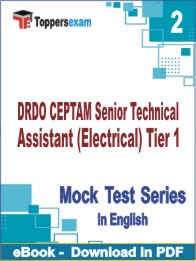 DRDO CEPTAM Senior Technical Assistant (Electrical) Tier 1 Test PDF Book In English - Question Paper