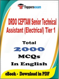 DRDO CEPTAM Senior Technical Assistant (Electrical) Tier 1 PDF Book in English - MCQ / Objective Questions