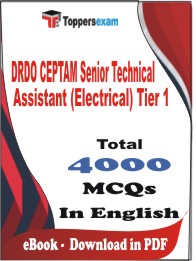 DRDO CEPTAM Senior Technical Assistant (Electrical) Tier 1 PDF Book in English - MCQ / Objective Questions