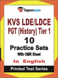KVS LDE/LDCE PGT (History) (Tier-1)  Book in English - Practice Set