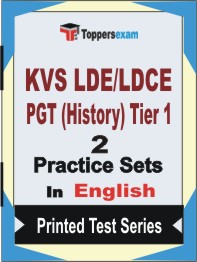 KVS LDE/LDCE PGT (History) (Tier-1)  Book in English - Question Paper / Practice Set