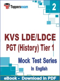 KVS LDE/LDCE PGT (History) (Tier-1)   Test PDF Book In English - Question Paper