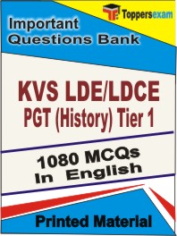 KVS LDE/LDCE PGT (History) (Tier-1)  Book in English - Objective MCQ