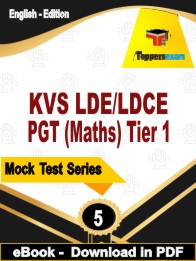 KVS LDE/LDCE PGT (Maths) Tier 1  PDF Book In English - Practice Set