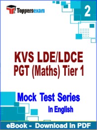 KVS LDE/LDCE PGT (Maths) Tier 1 PDF Book In English - Question Paper