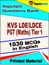 KVS LDE/LDCE PGT (Maths) Tier 1 Book in English - Objective MCQ