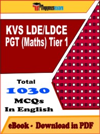 KVS LDE/LDCE PGT (Maths) Tier 1 PDF Book In English - MCQ / Objective Questions